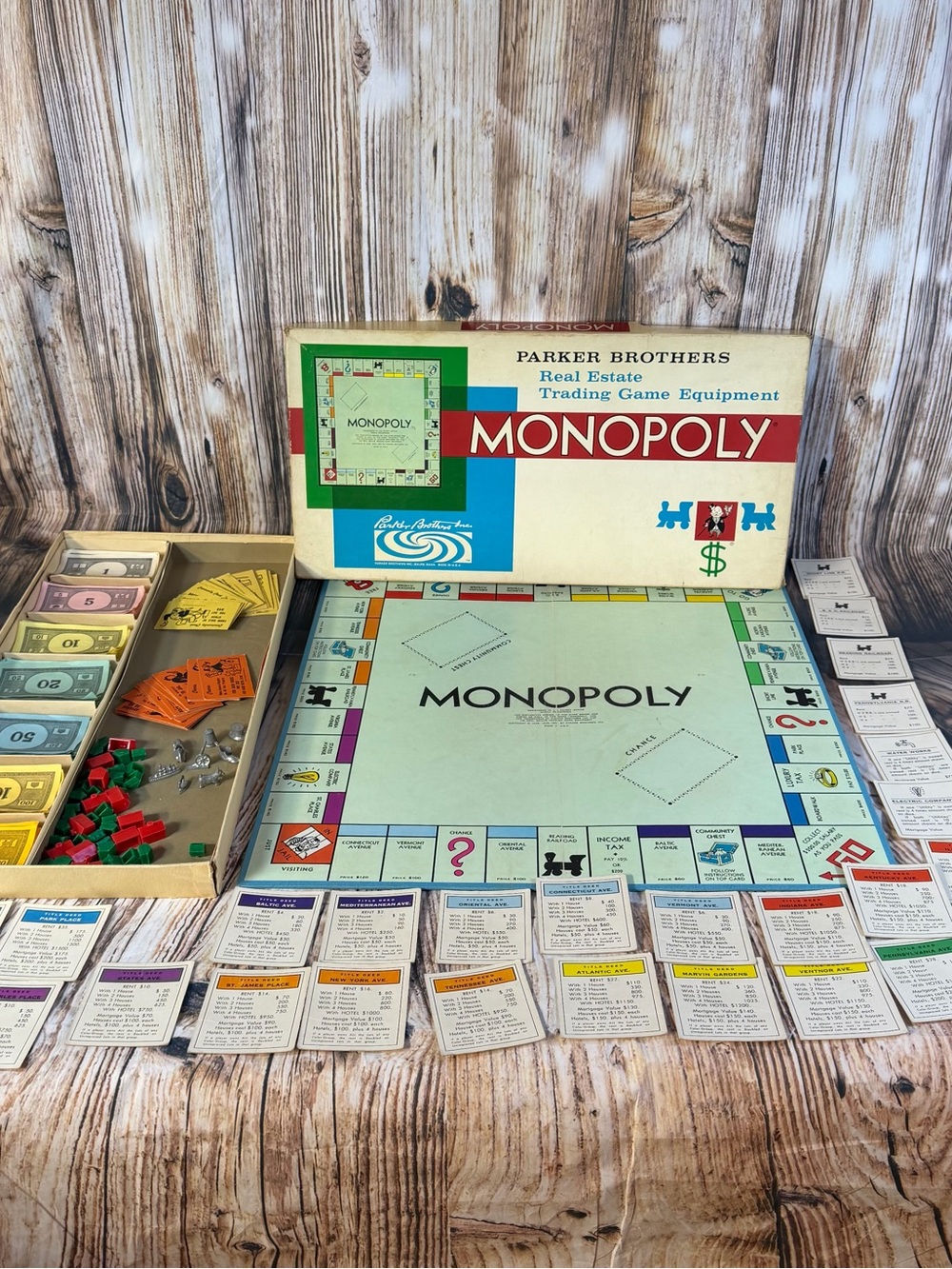 Vintage Monopoly Real Estate Trading Game Parker Brothers 1961 Complete Retro